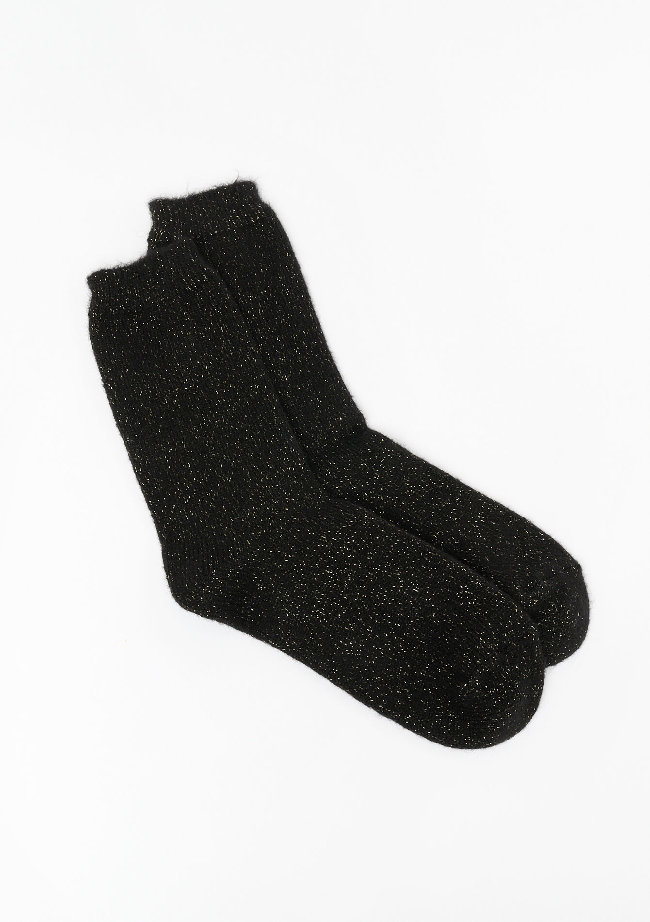Wool socks with lurex, Wool socks with lurex - BLACK - 1084991