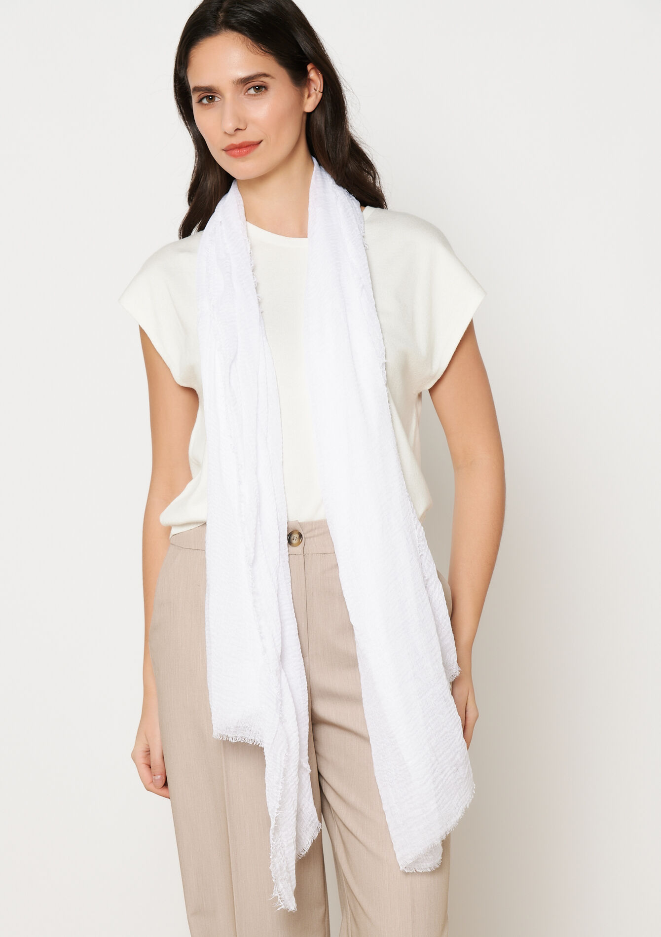 Effen sjaal, Effen sjaal - OPTICAL WHITE - 1119599