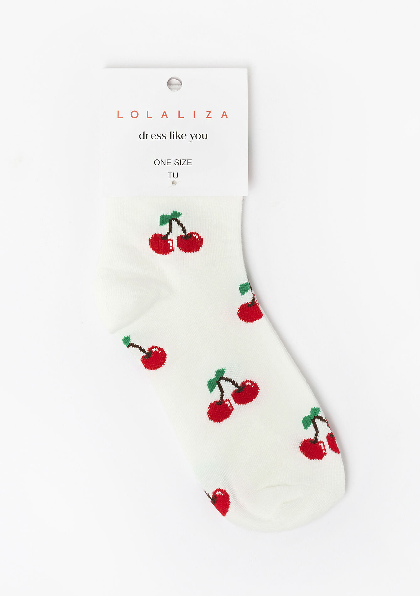 Chaussettes à imprimé cerises, Chaussettes à imprimé cerises, , front
