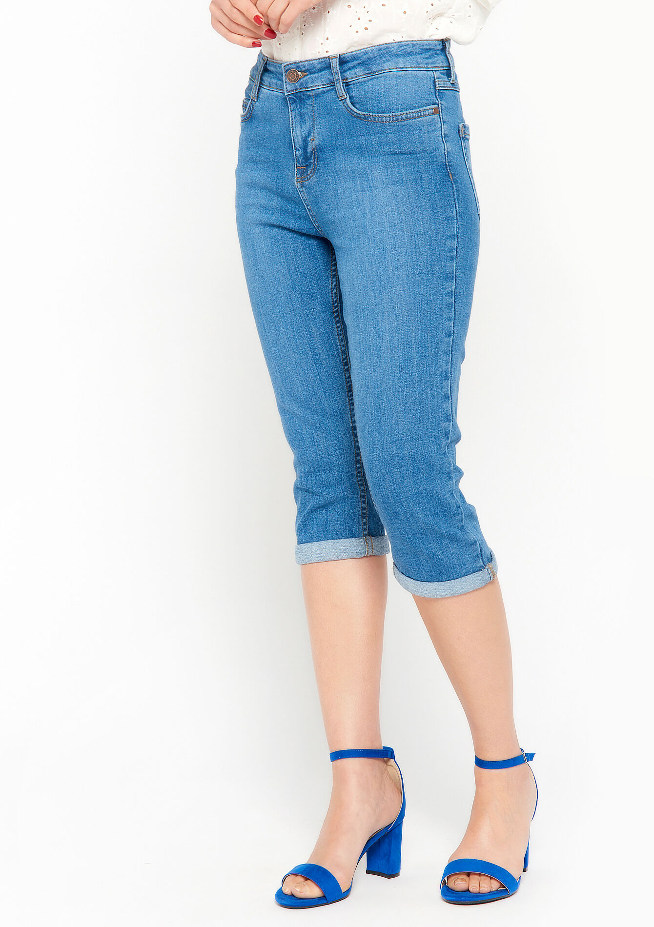 Jean capri, Jean capri - MEDIUM BLUE - 22000413_0500