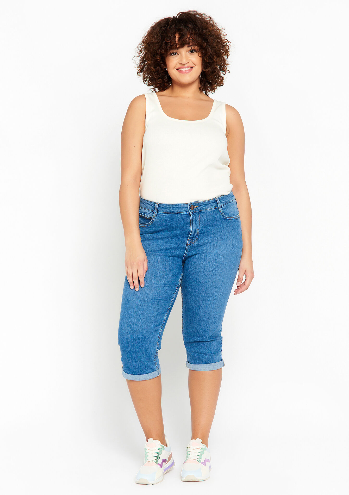 Jean capri, Jean capri - MEDIUM BLUE - 22000413_0500