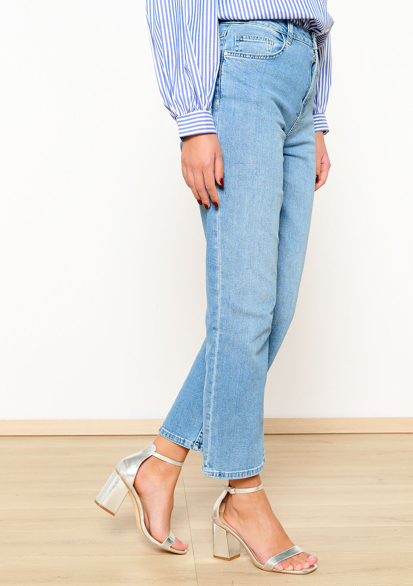 Straight jeans, undefined - BLUE BLEACHED - undefined
