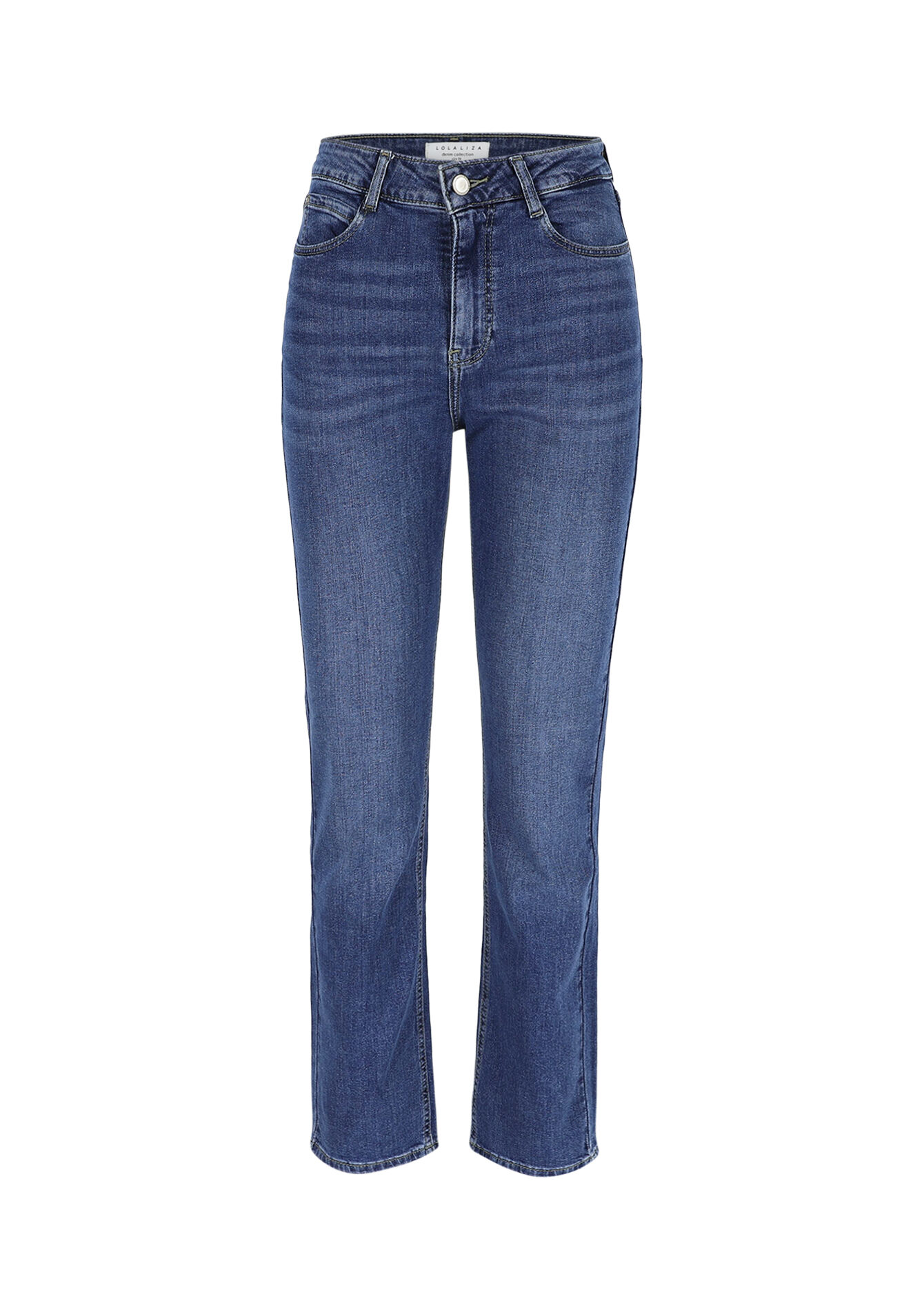 Hight waist straight leg jeans, Hight waist straight leg jeans - MEDIUM BLUE - 22000564_0500
