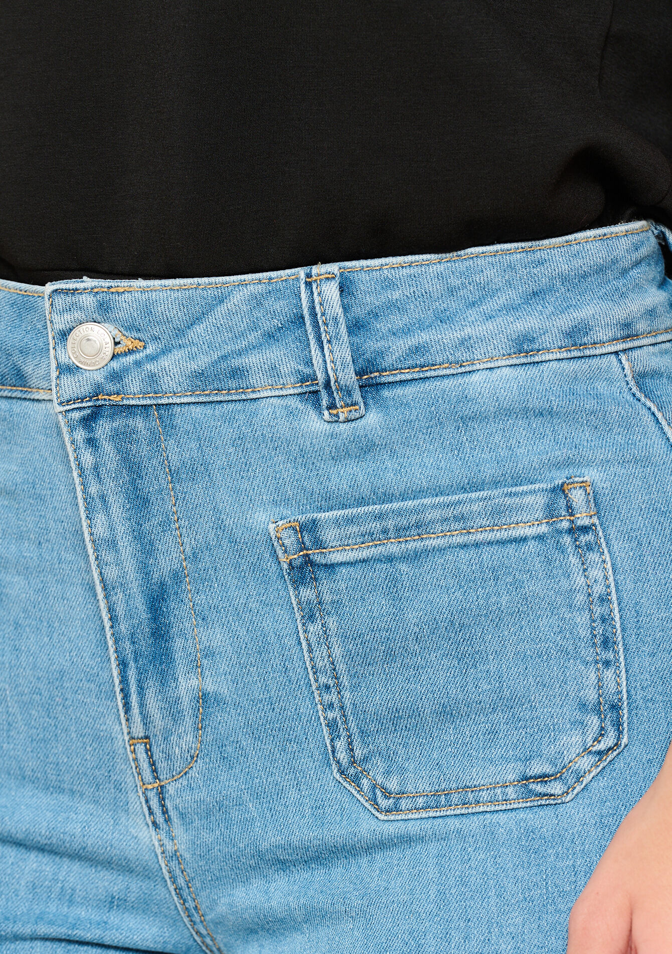 Jean large taille haute, Jean large taille haute - BLUE BLEACHED - 22000585_0502