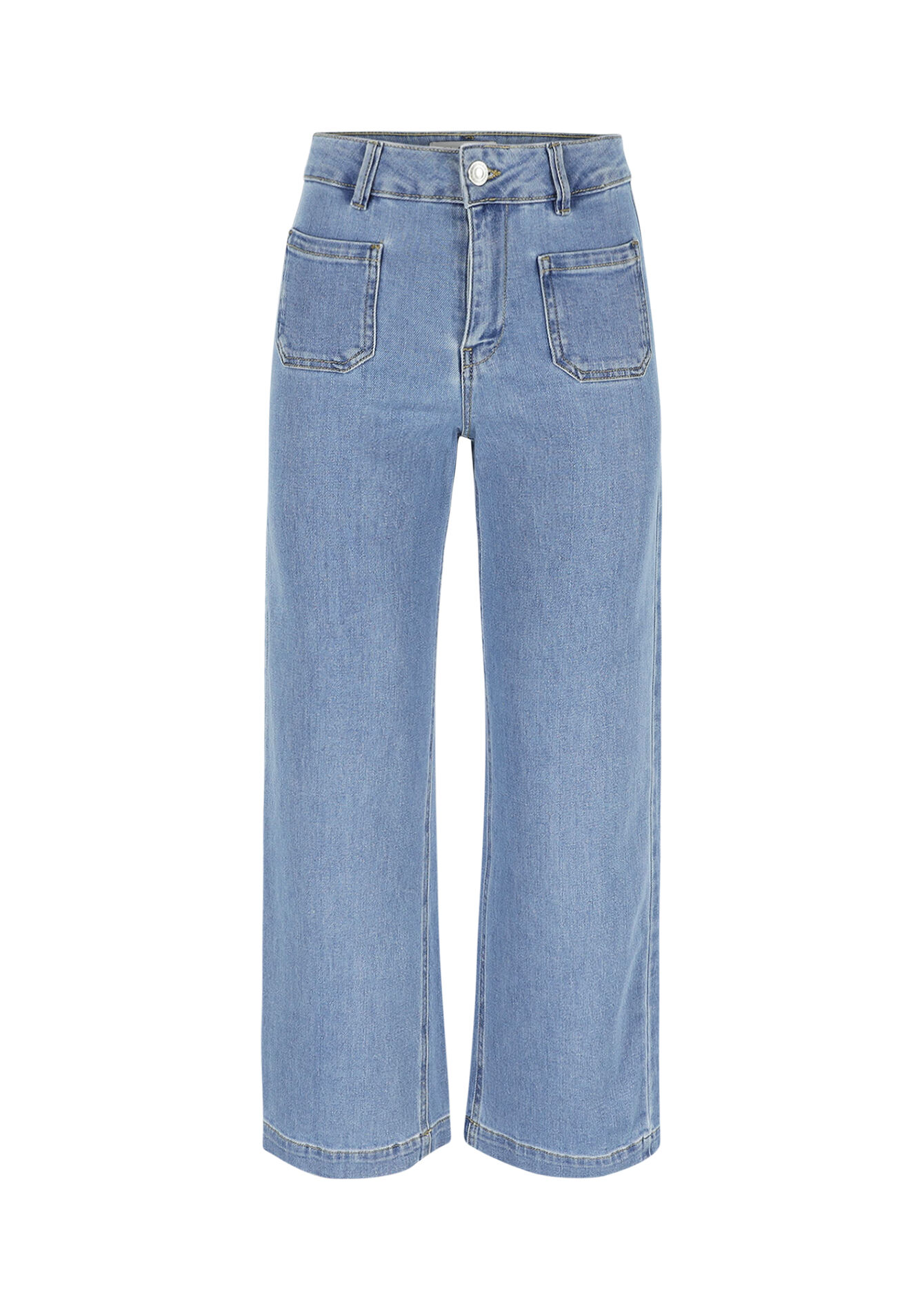 Jean large taille haute, Jean large taille haute - BLUE BLEACHED - 22000585_0502