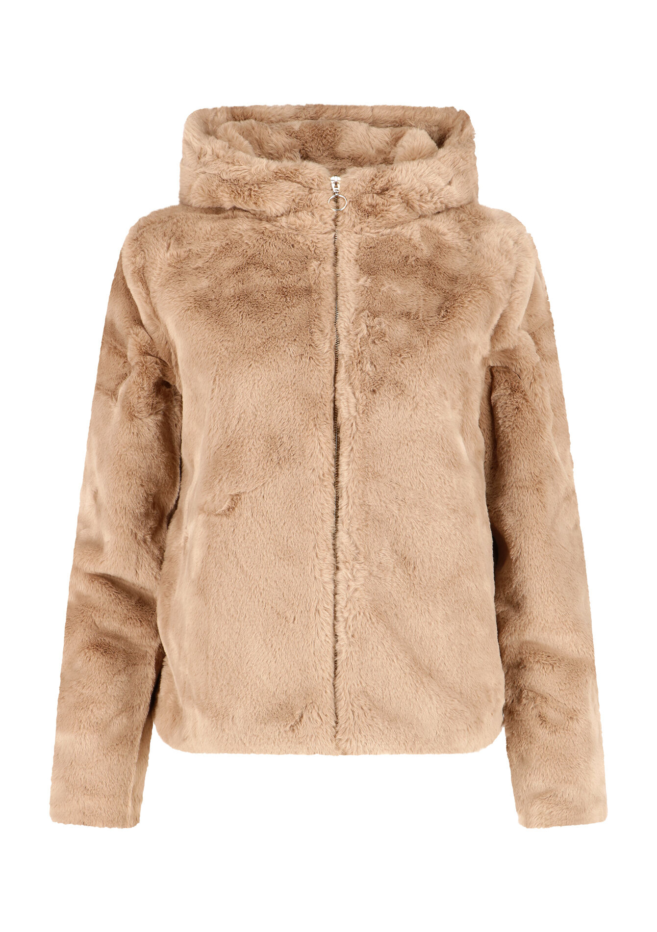 Faux fur jas met capuchon, Faux fur jas met capuchon - LIGHT TAUPE - 23000594_2572