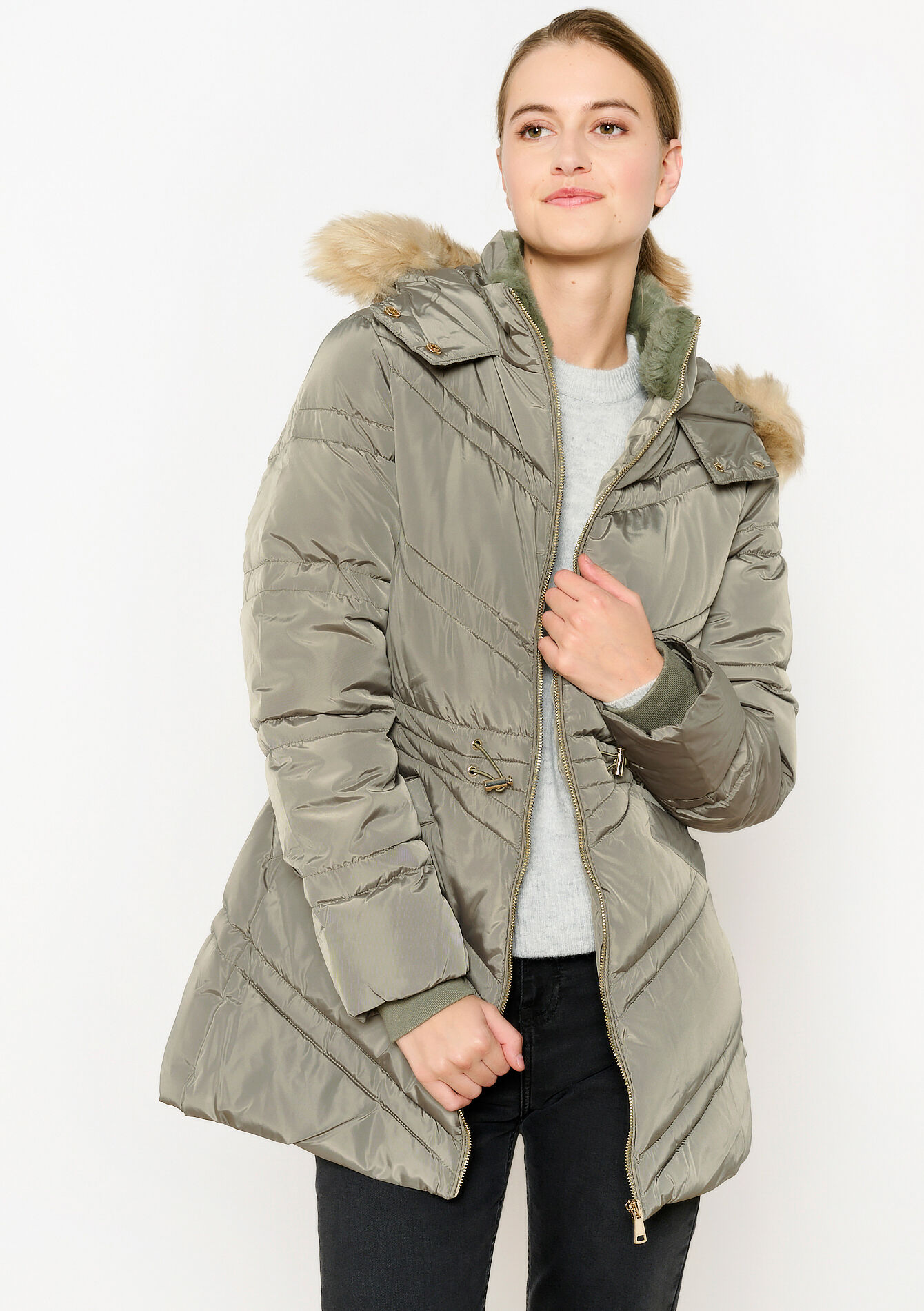 Manteau matelassé, undefined - KHAKI MED - undefined