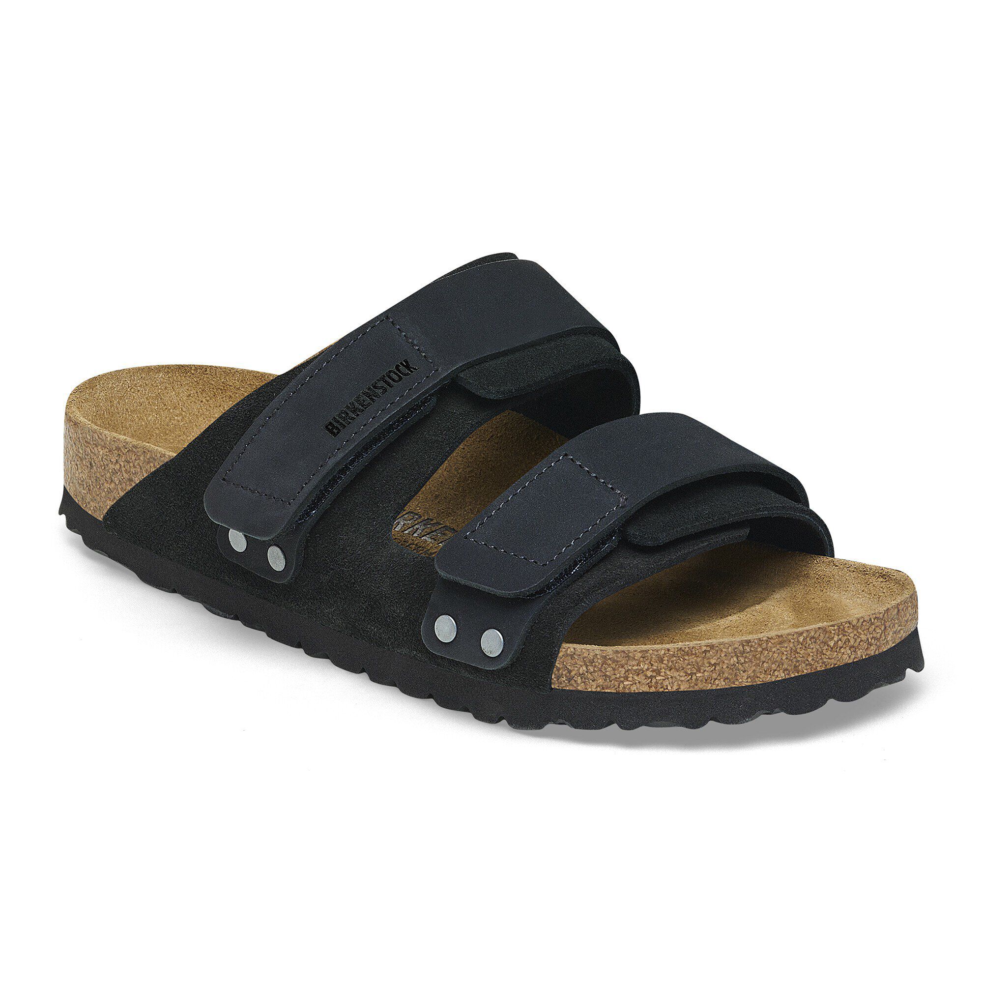 Birkenstock arizona nubuck leather black hot sale