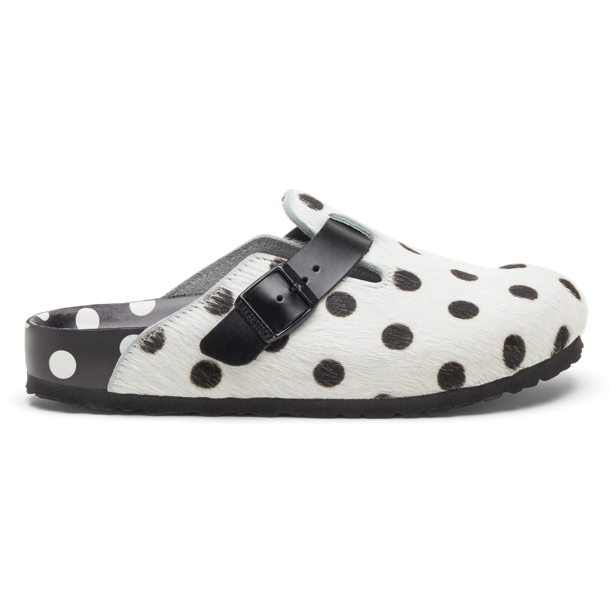 Birkenstock black and sales white polka dot