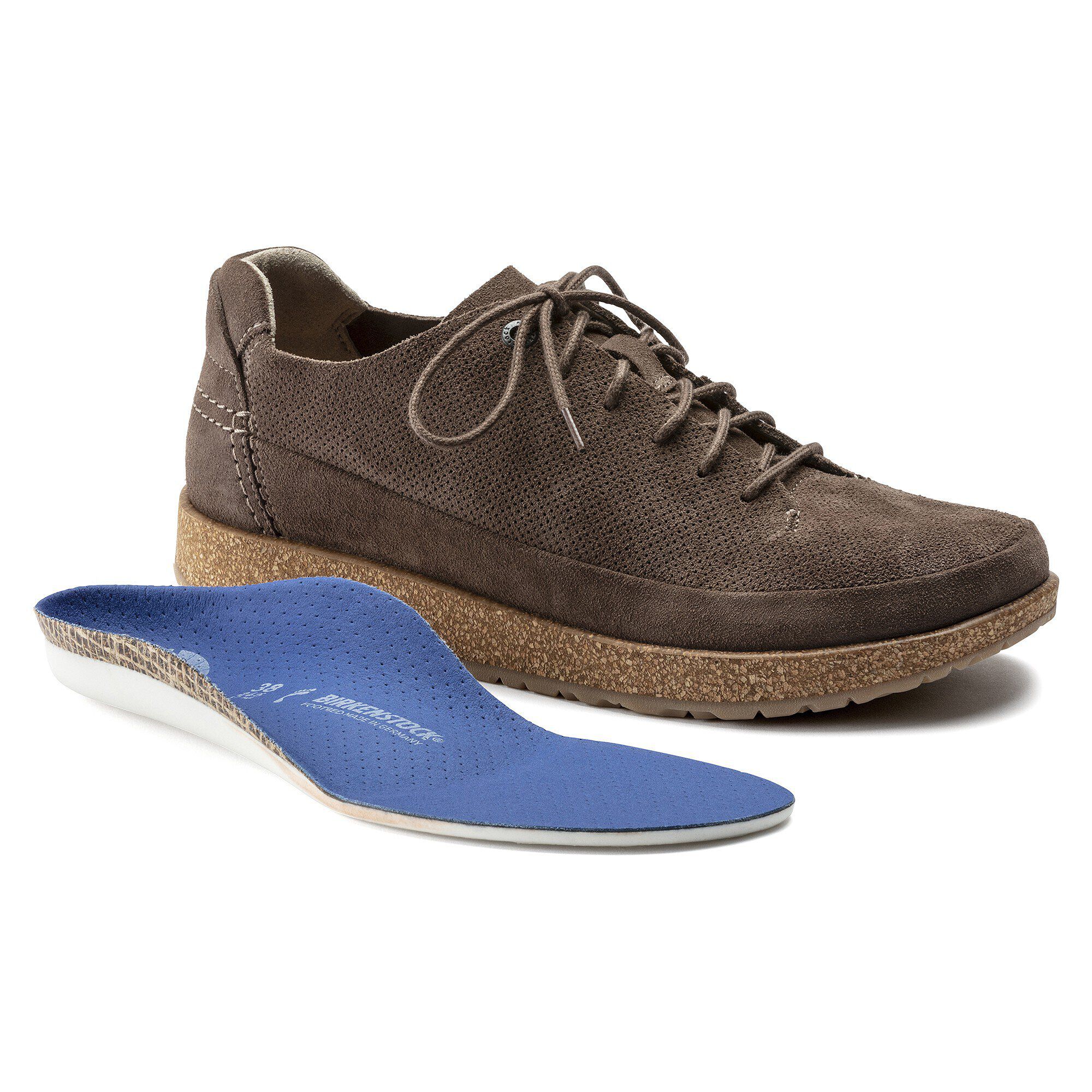 Honnef Light Suede Leather Gray Taupe BIRKENSTOCK