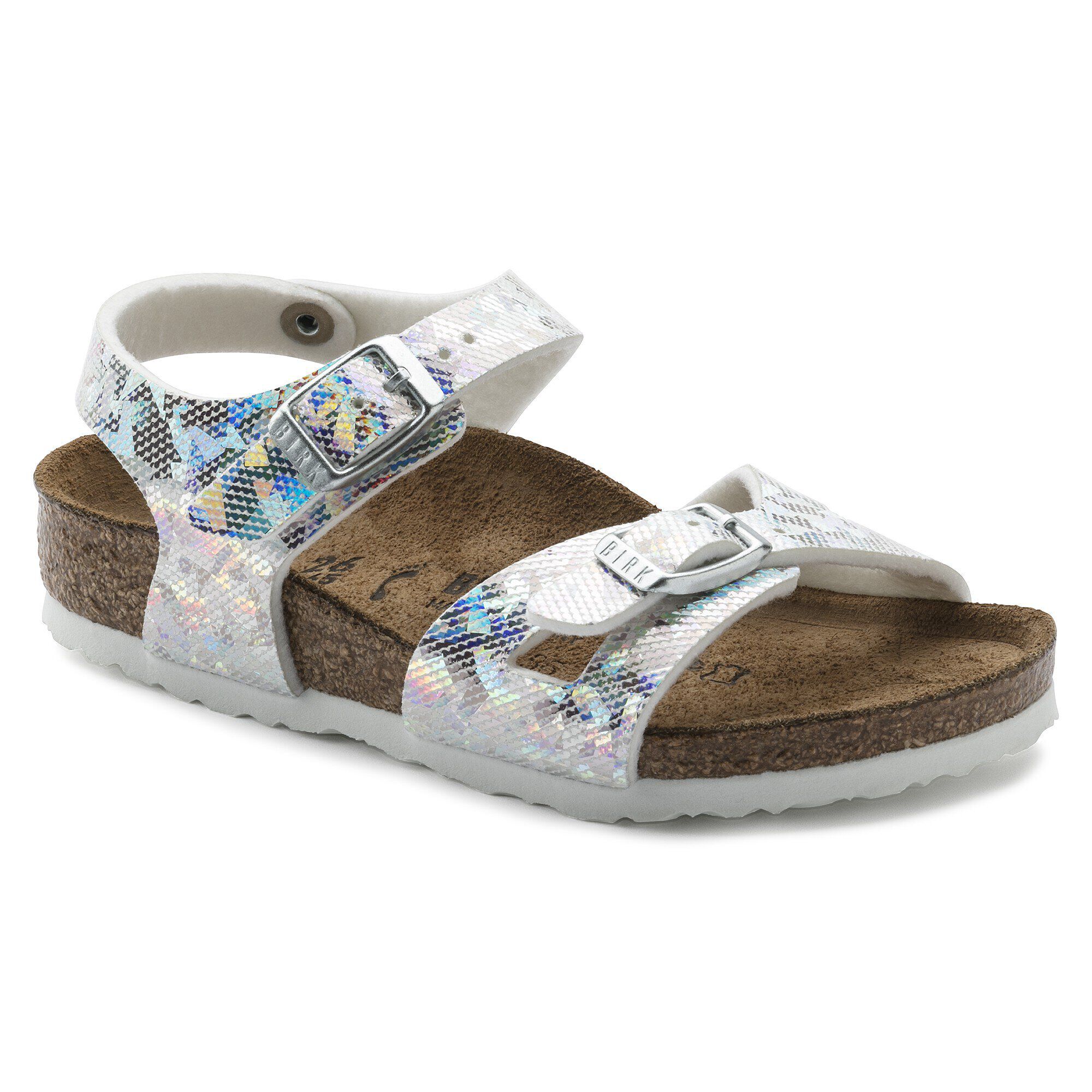Holographic birkenstocks sales