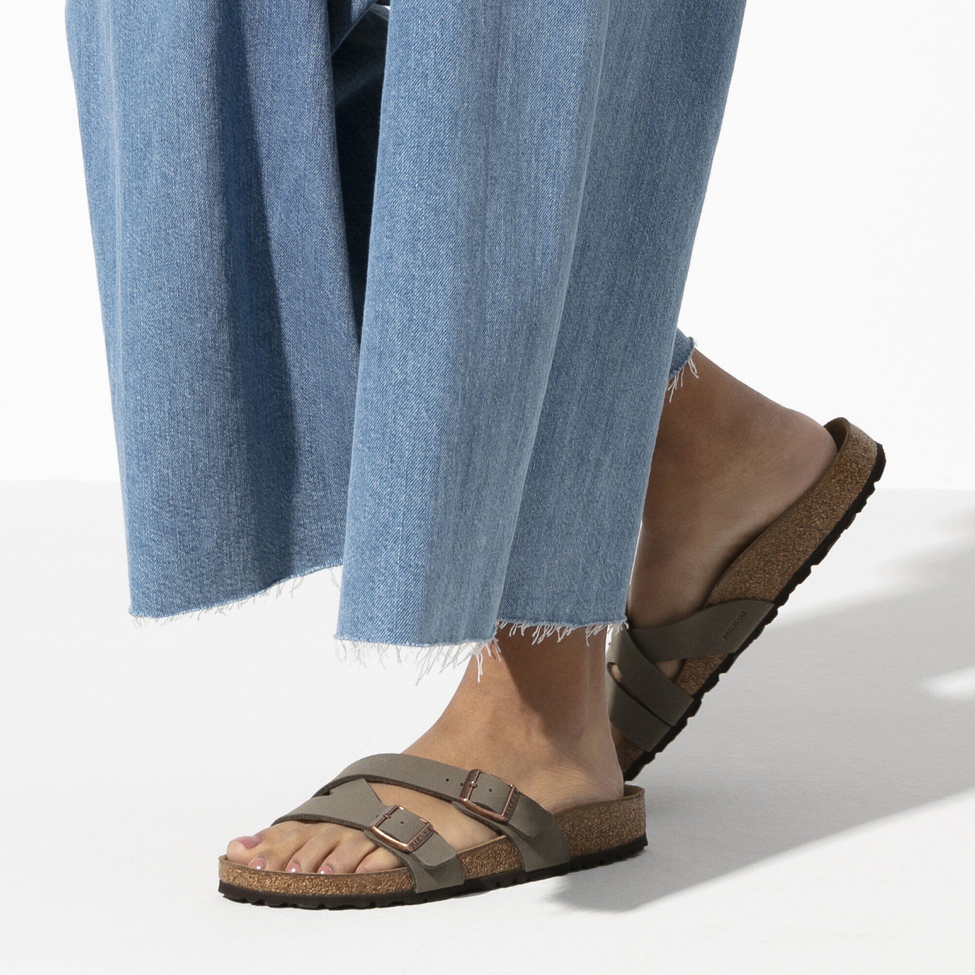 Birkenstock birko flor nubuck stone hotsell