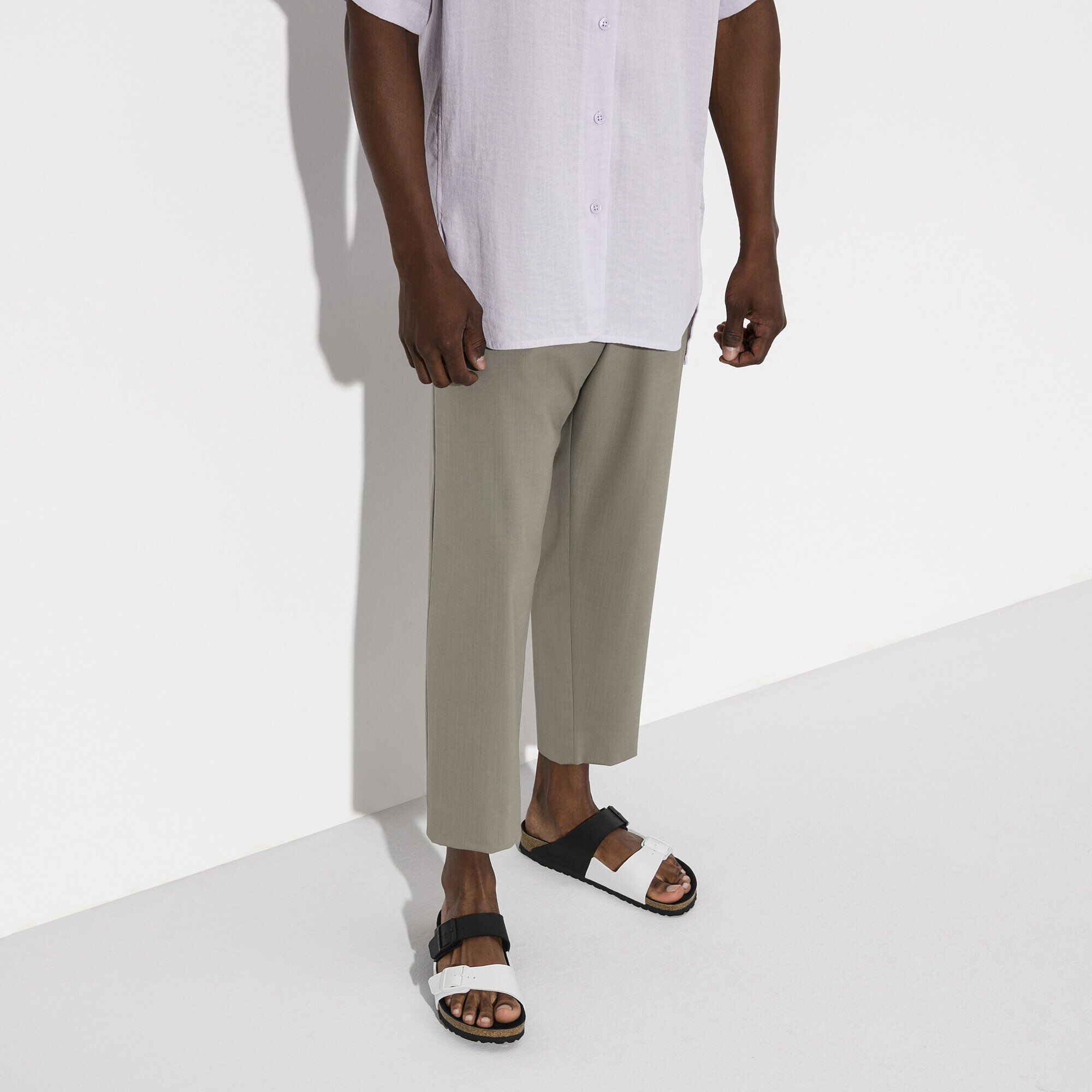 Arizona Split Birko Flor Black White BIRKENSTOCK