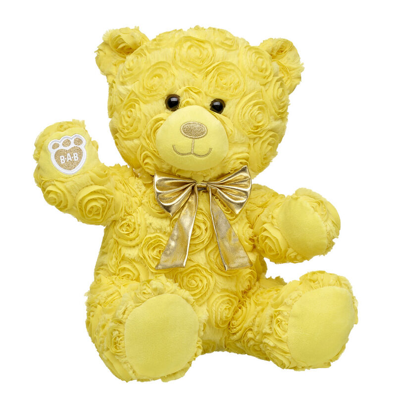Online Exclusive Yellow Bouquet Bear with Gold Gifting Bow