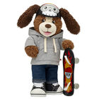 Playful Pup Stuffed Animal Skateboarder Gift Set