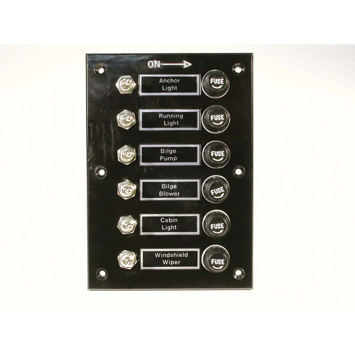 BEP Switch Panel 6 Gang Bakelite, , bcf_hi-res