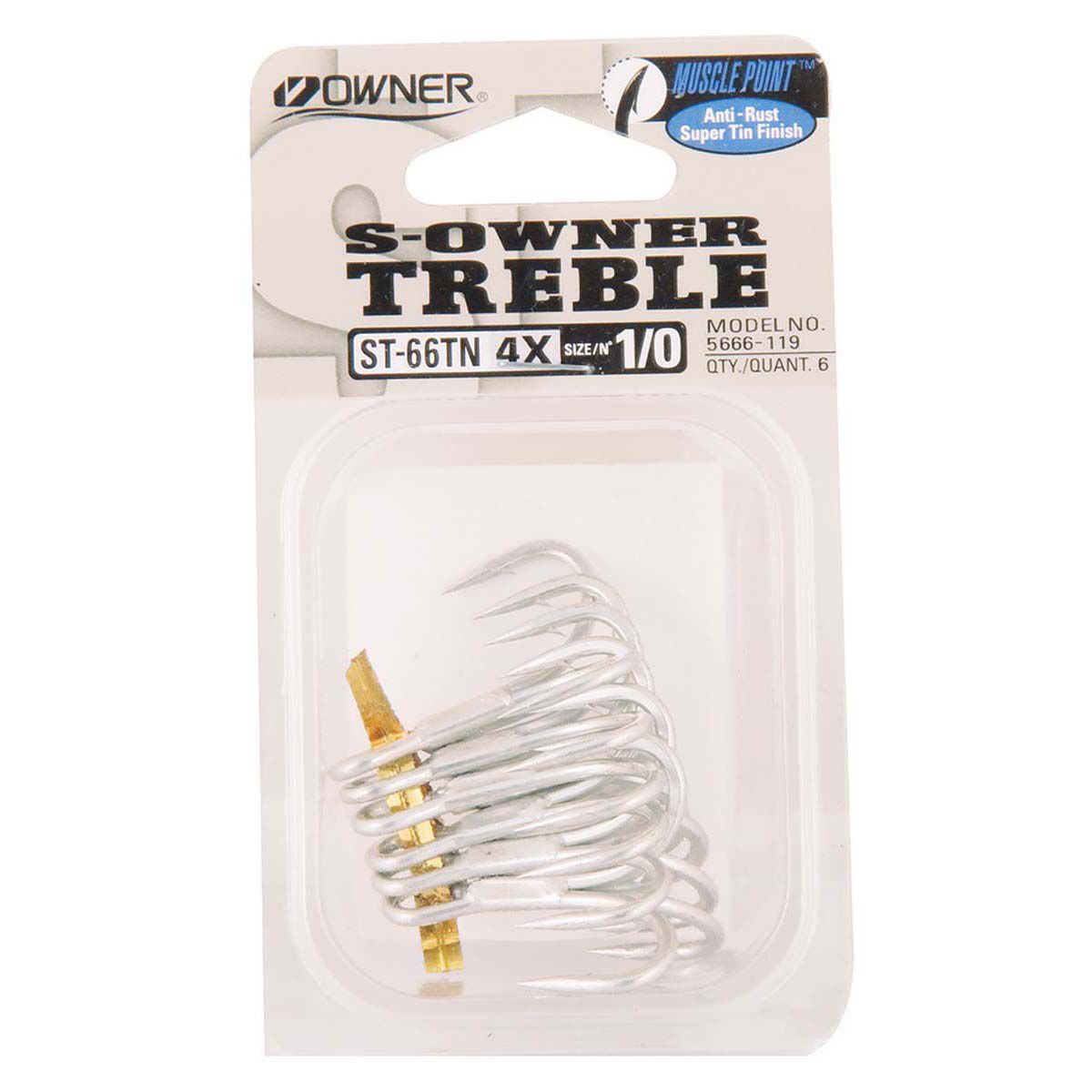 Owner 66 4X Treble Hooks, , bcf_hi-res