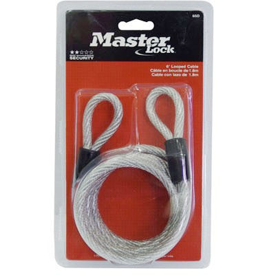 Masterlock Woven Steel Looped Cable 6mm x 1.8m, , bcf_hi-res