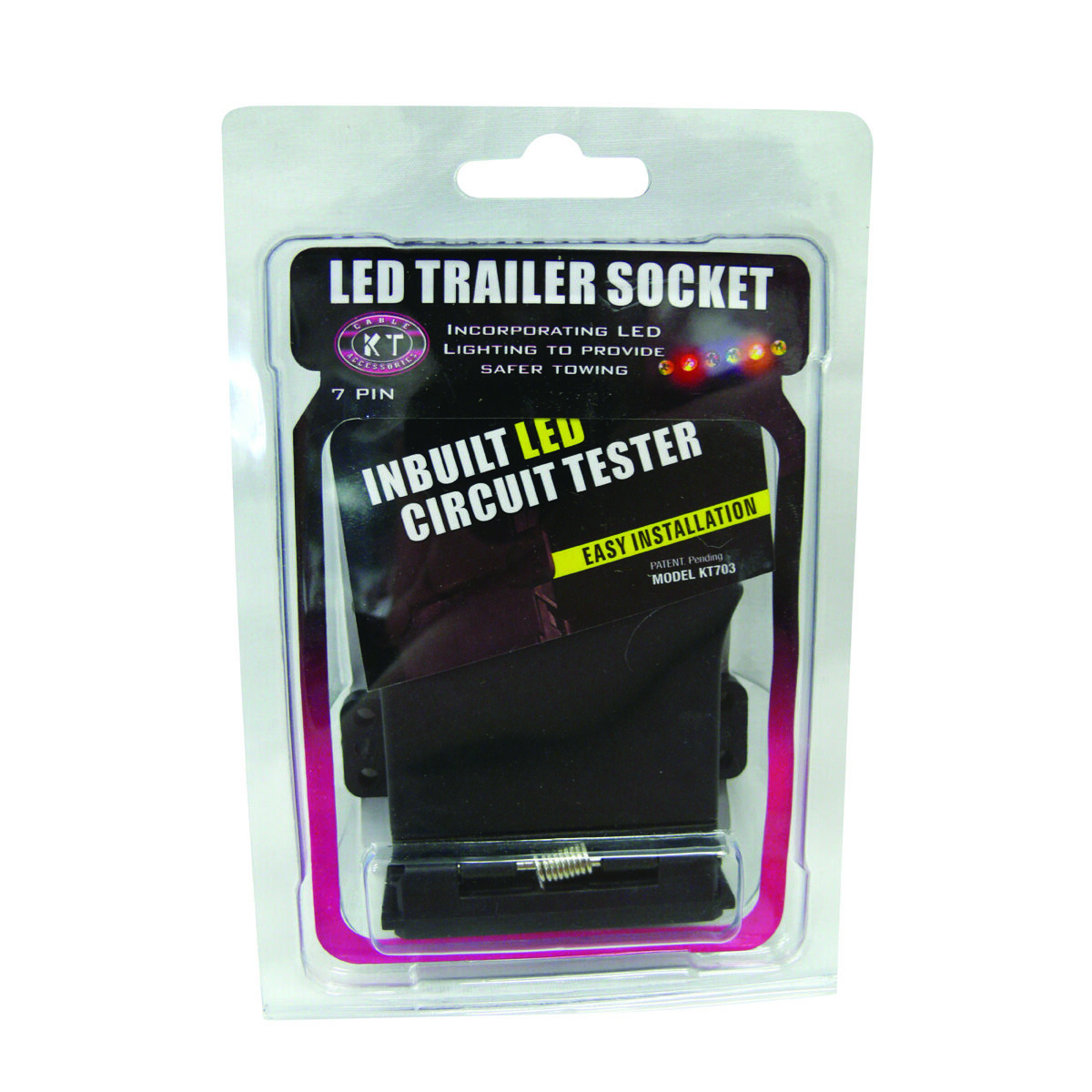 KT Cables 7PIN Flat LED Tailer Socket, , bcf_hi-res
