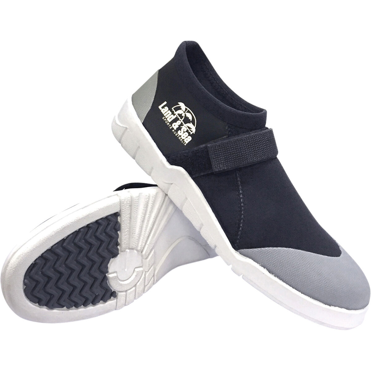 Land & Sea Men's Moulded Sole Aqua Shoes Black 6, Black, bcf_hi-res