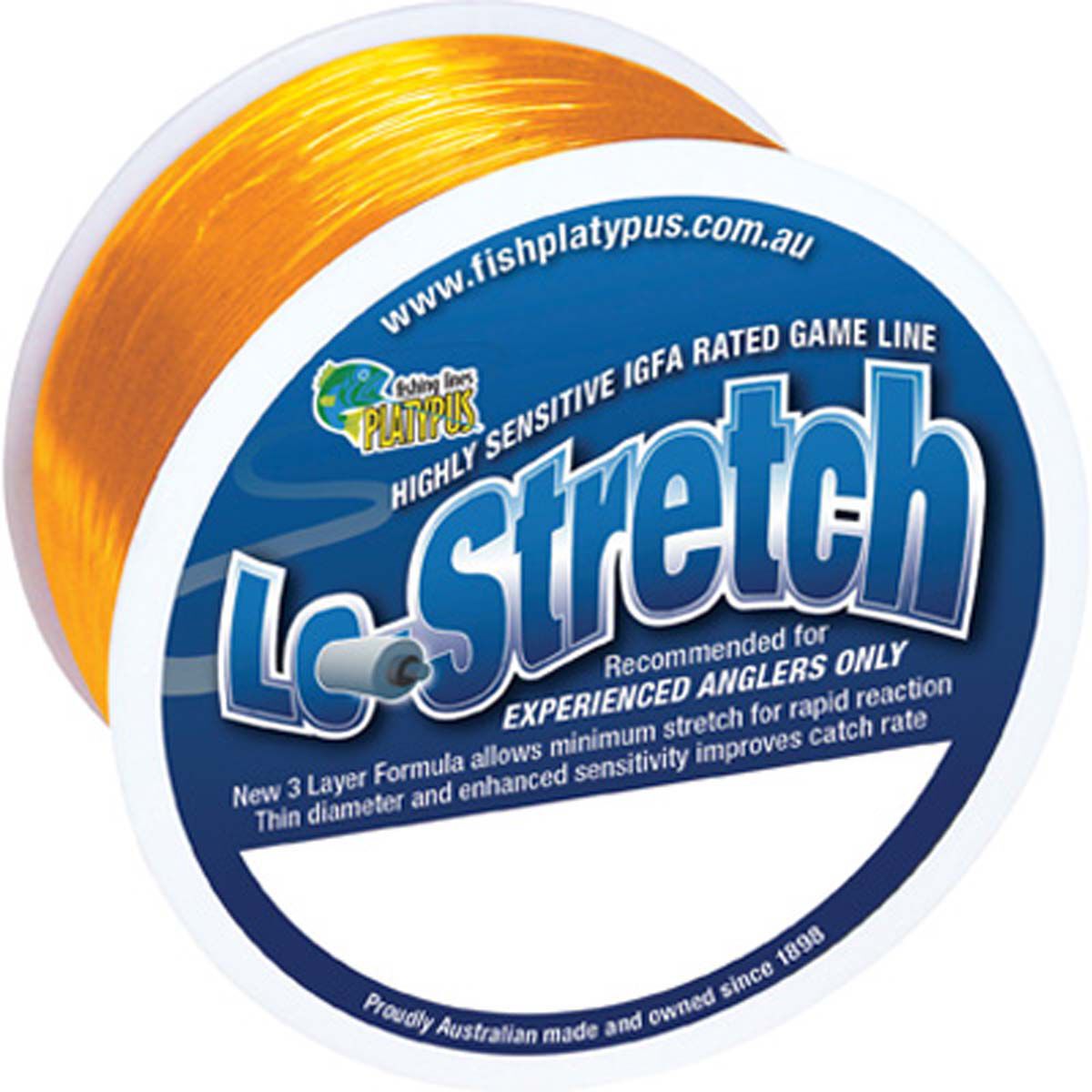 Platypus Lo Stretch Mono Line 1200m Orange 15kg 15kg Orange, , bcf_hi-res