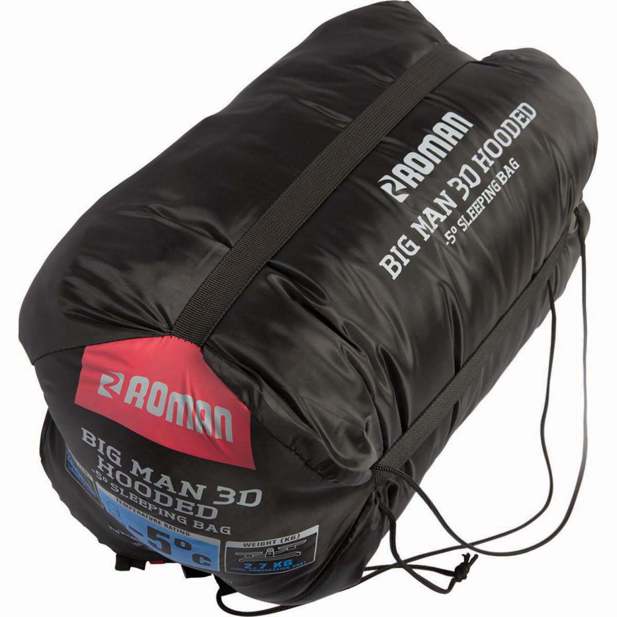 Roman Big Man Hooded Sleeping Bag, , bcf_hi-res
