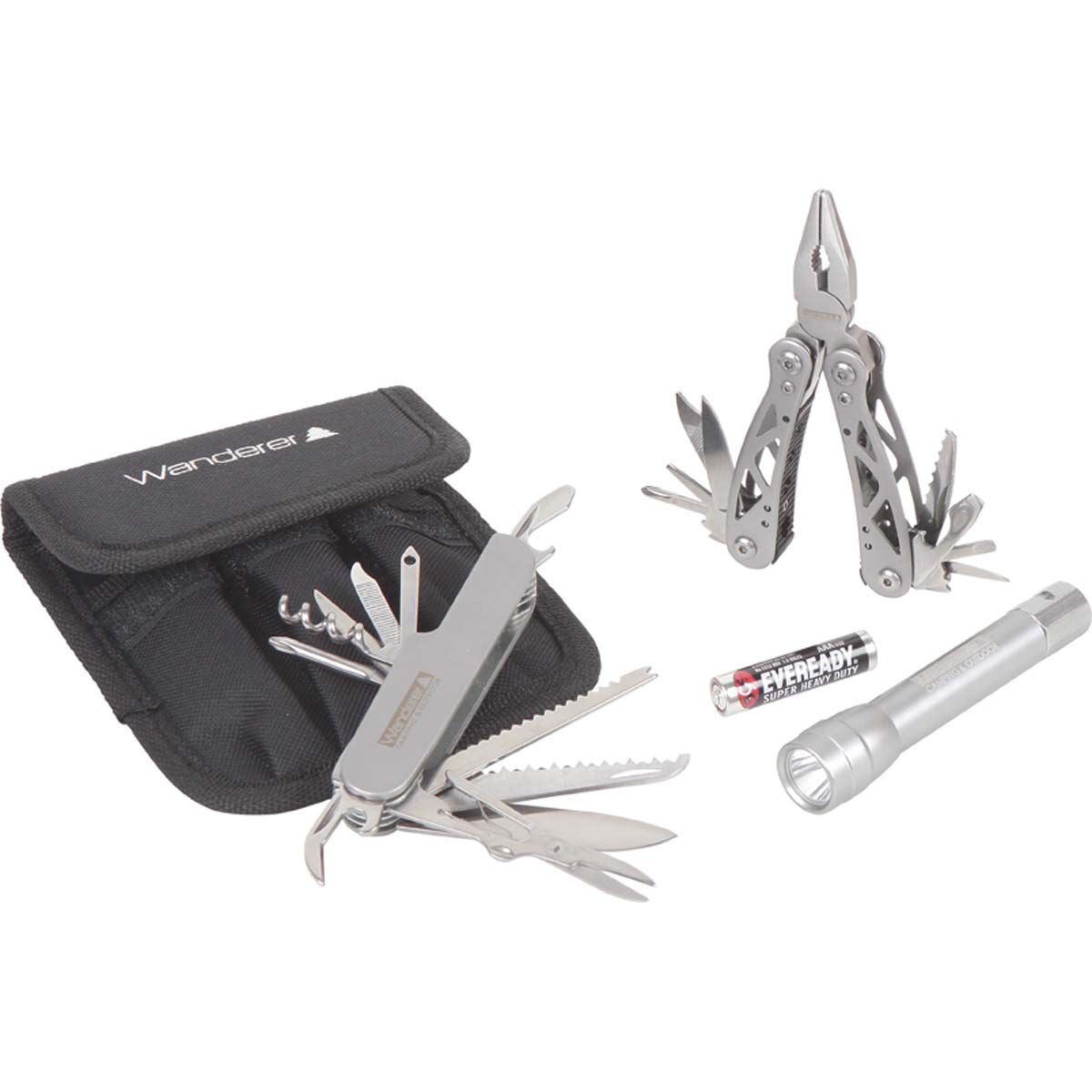 Wanderer Multi-Tool Pack with Knife 3 Piece, , bcf_hi-res