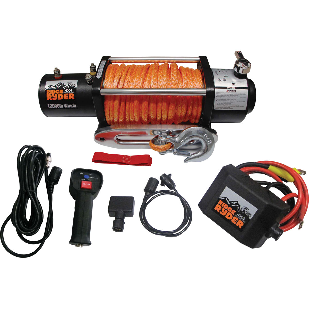Ridge Ryder Electric Winch - 12000lb, 12 Volt, , bcf_hi-res