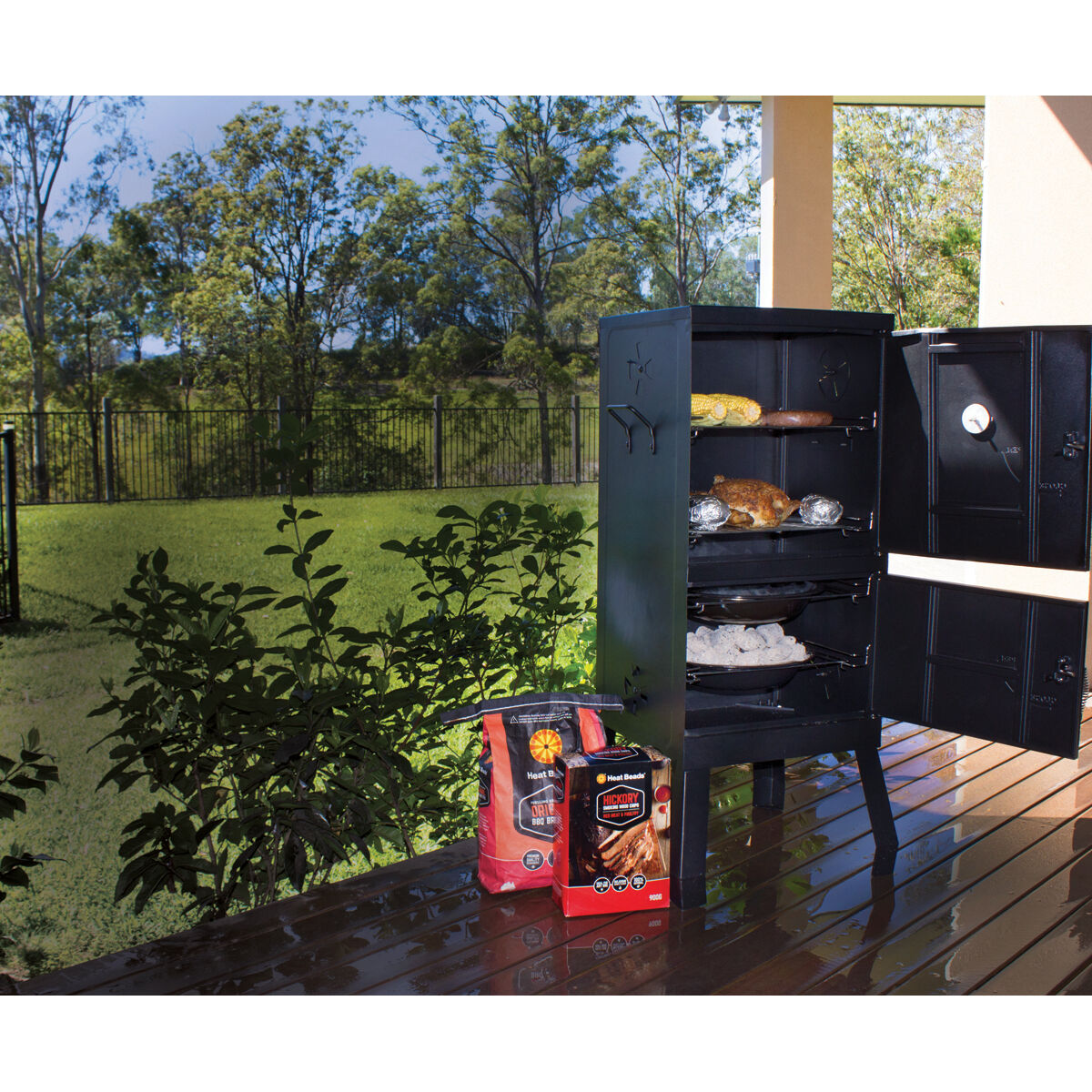 Charmate Charcoal 2 Door Smoker, , bcf_hi-res