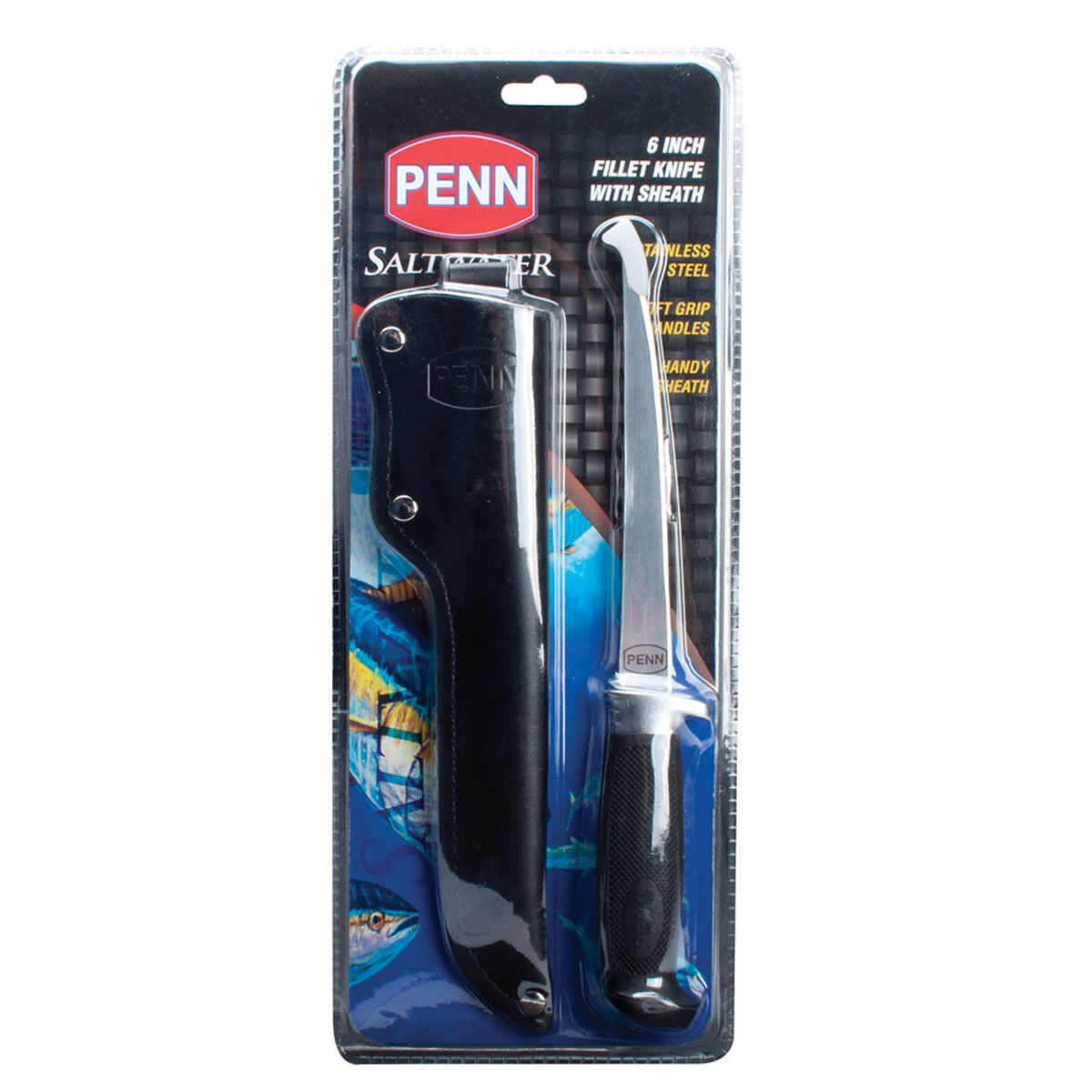 Penn Stainless Steel Fillet Knife With Sheath 7in, , bcf_hi-res