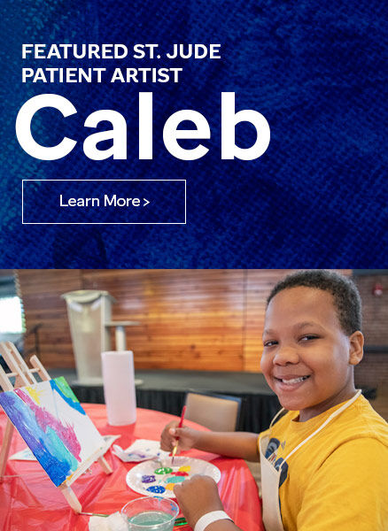 Click here to learn more about the featured St. Jude patient artist, Caleb.