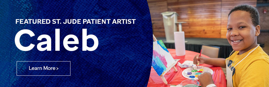 Click here to learn more about the featured St. Jude patient artist, Caleb.