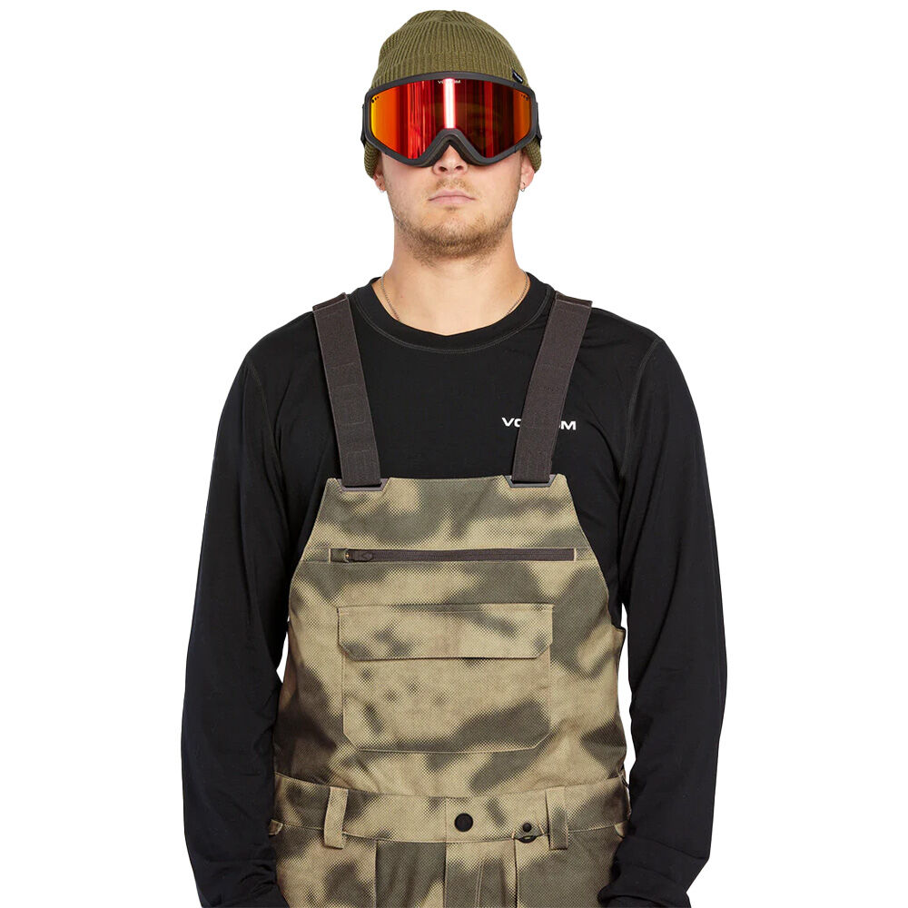 Volcom Roan Bib Overall Men's Snow Pants, Stone, Small | eBay