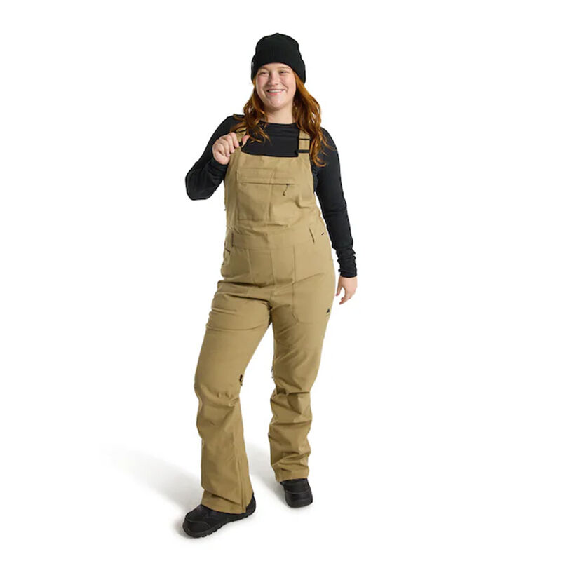 Burton Women's Avalon 2L Stretch Bib Snow Pants Short - Kelp, L
