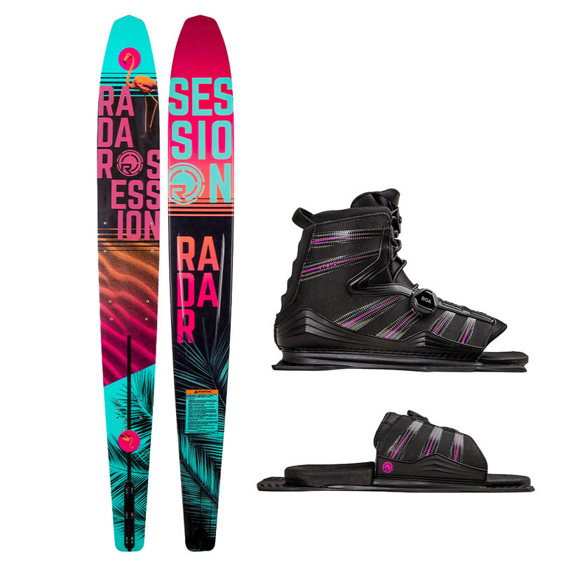 Radar Women's Session Slalom Waterski with Lyric BOA Boot and Adjustable Rear Toe Plate