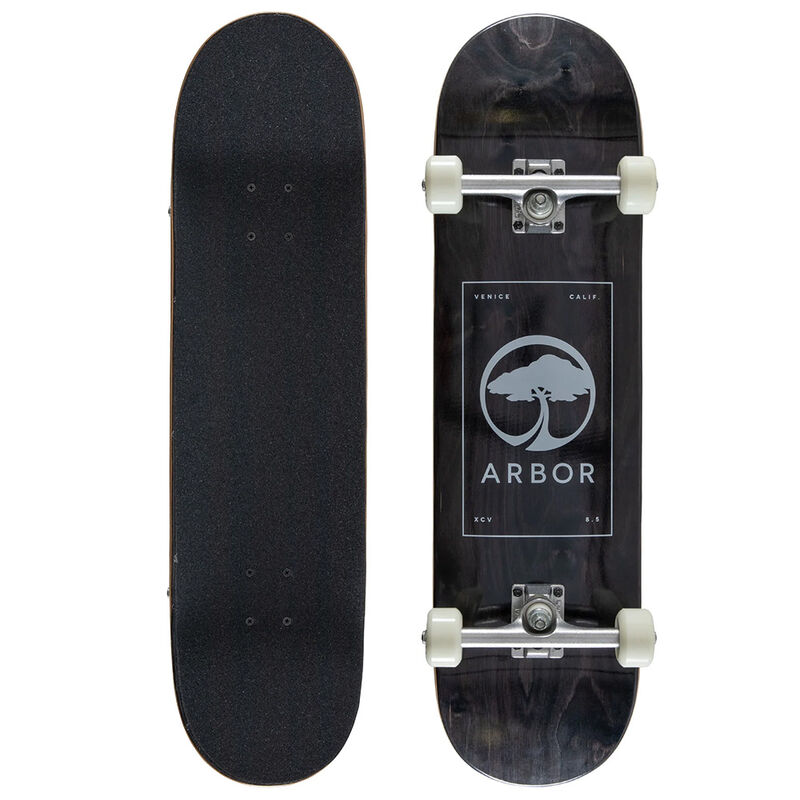 Arbor Street 8.5 Logo Skateboard Complete - Black