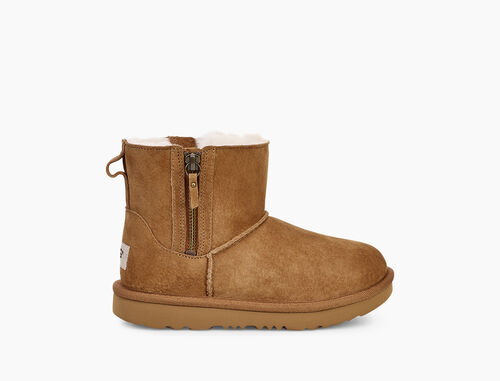 UGG Classic II Mini Double Zip Bottes en Chestnut