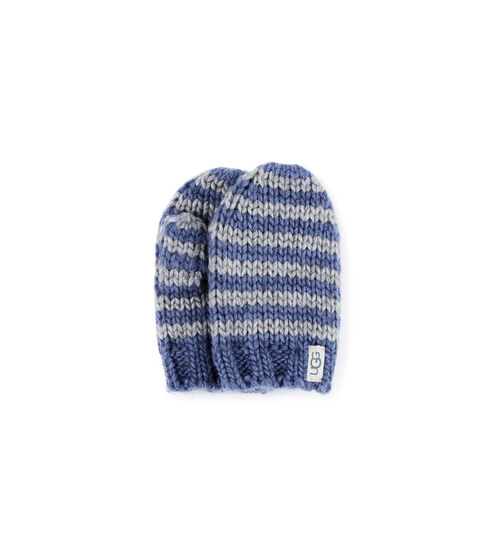 UGG Chunky Stripe Knit Gants en Ensign Blue
