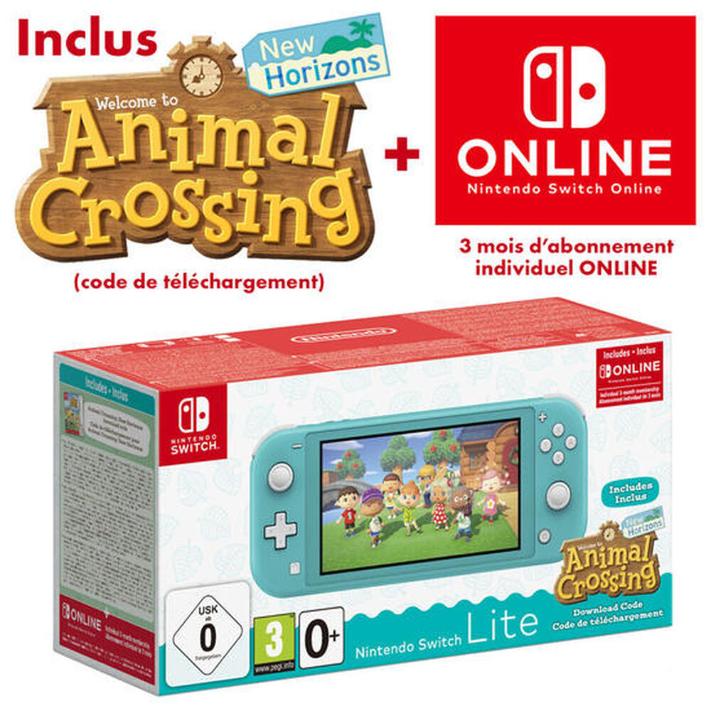 Nintendo Switch Lite Turquoise + Animal Crossing New Horizons