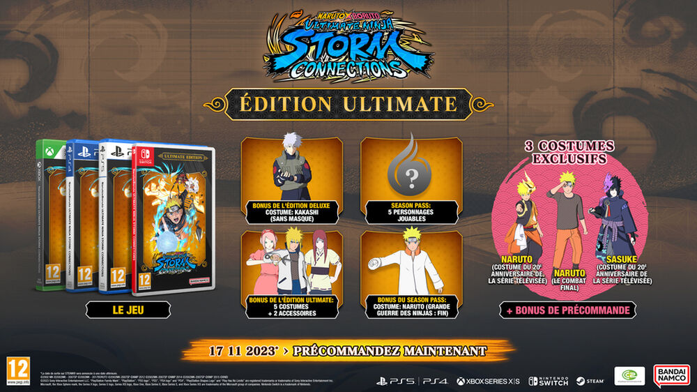 Pochette avant du jeu Naruto X Boruto Ultimate Ninja Storm Connections Ultimate Edition PS4