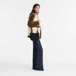 Sac bandoulière S Le Foulonné , Cuir - Noir