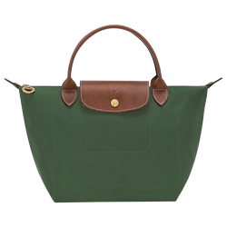 Sac à main S Le Pliage Original , Toile recyclée - Vert Anglais
