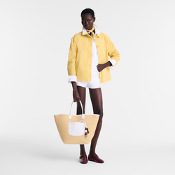 Panier M Le Pliage Collection , Toile - Blanc