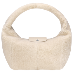 Sac porté épaule L Le Pliage Xtra , Cuir - Ecru