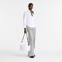 Sac porté épaule M Le Slouchy , Toile - Blanc