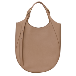 Sac cabas XL Le Foulonné , Cuir - Biscuit