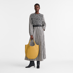 Sac cabas XL Le Foulonné , Cuir - Muscade