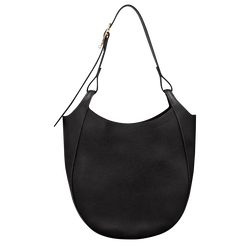 Sac porté épaule L Le Foulonné , Cuir - Noir