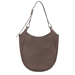 Sac porté épaule L Le Foulonné , Cuir - Taupe
