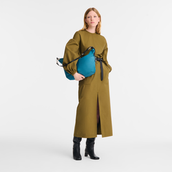 Sac porté épaule M Le Slouchy , Toile - Paon